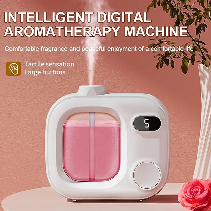 Waterless Essential Oil Aromatherapy Diffuser Mini Led Wireless Smart Aroma 360 Small Difusor Cordless for Home Large Rooms Scent Bathroom Hotel Collection Office Car Fragrance Air Scent Humidifier