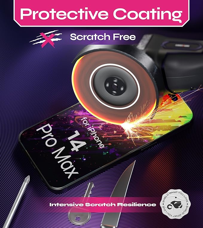 Defenslim Screen Protector for iPhone 14 Pro Max (2Pack), Easy Auto-Align Install Kit, 6.7" Tempered Glass, 9H Hardness, Ultra HD Clear, Case Friendly, EasyShield