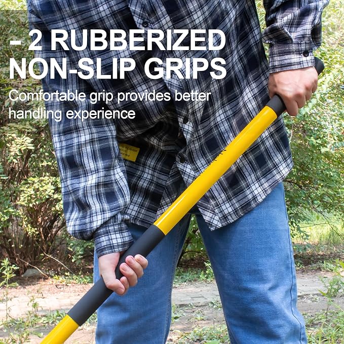 Shovel for Digging, Heavy Duty Shovel with Fiberglass Handle, 58 Inches