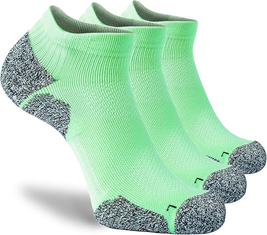 CWVLC Unisex Cushioned Compression Athletic Ankle Socks Multipack