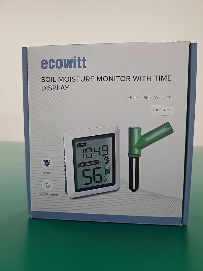 ECOWITT WH0291 Soil Moisture Tester Plant Soil Moisture Sensor Meter with Digital LCD Display