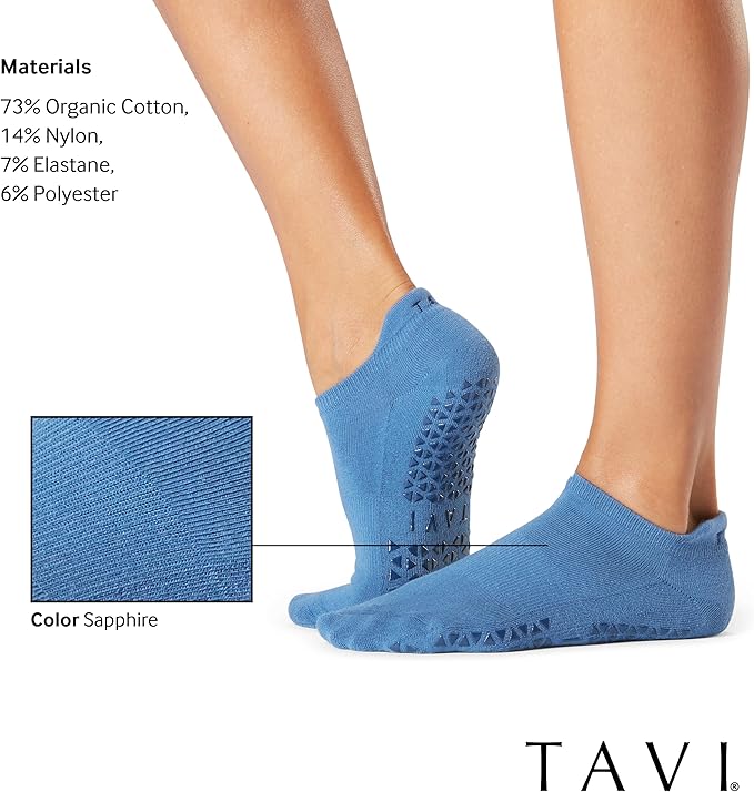 TAVI Women’s Savvy Grip Socks - Pilates for Women, Slipper, Yoga, and Ballet, Barre
