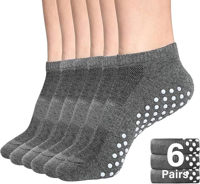DIBAOLONG Womens & Mens Low Cut Socks, 6-Pair Ankle No Show Athletic Short Cotton Socks