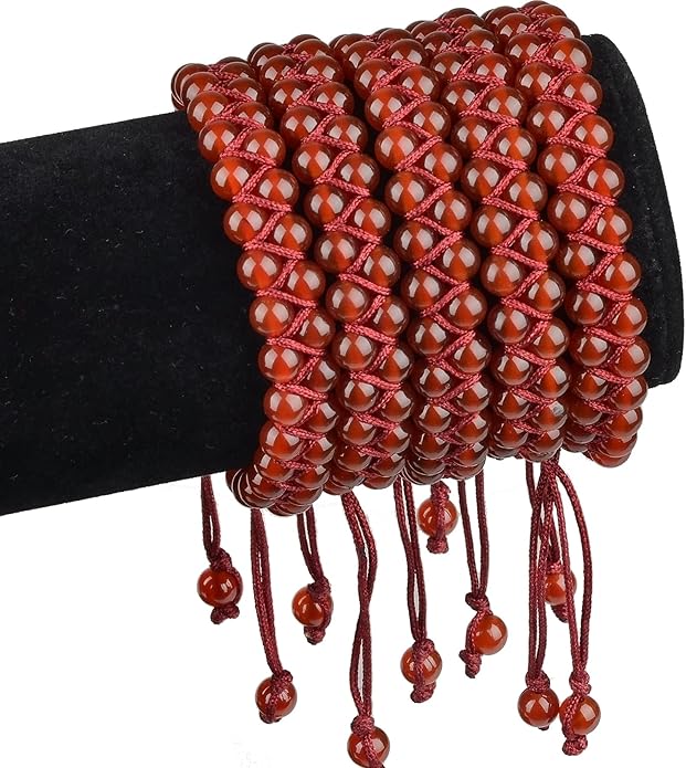 MASSIVE BEADS Double Layer Natural Chakra Healing Power Crystals Macrame Bracelet Yoga Stone Beads Gemstone Meditation Relax Anxiety Bangle for Unisex Women Men