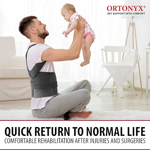 ORTONYX Comfort Posture Corrector for Women and Men, Back Shoulder Clavicle Thoracic Support Brace/S