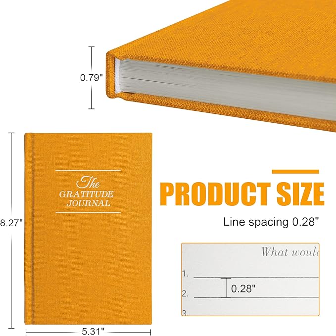 Gratitude Journal Daily Affirmations with Simple Guided Format-Undated Life Planner, Daily Planner, for You More Happiness, Positivity, Affirmation, Mindfulness&Self Care(Yellow)