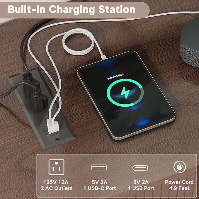 Alohappy 59" Mid Century Modern TV Stand with Power Outlet, Curved Edge Fluted TV Media Console Table with Drawer and Shelf, Farmhouse Entertainment Center for Living Room, Bedroom, Walnut