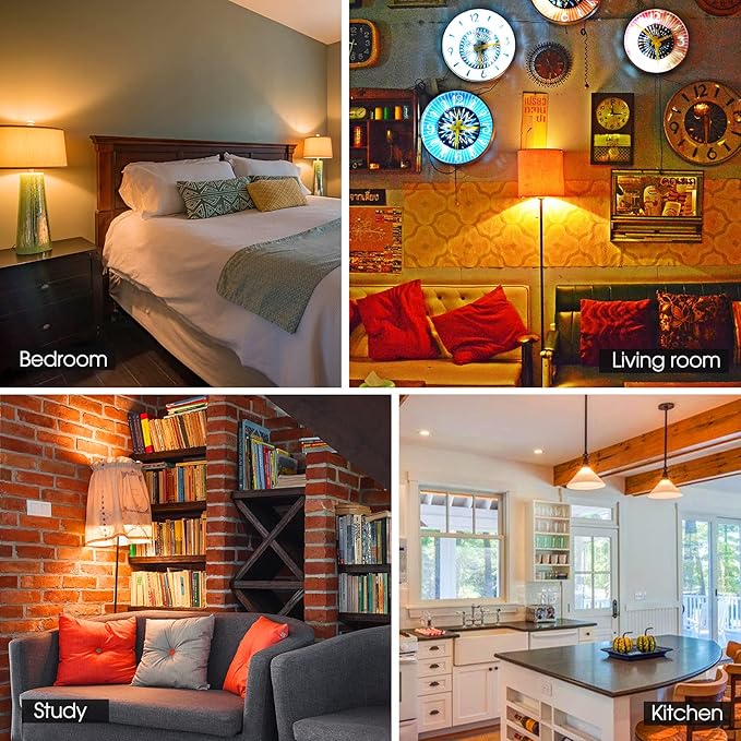 E ENERGETIC LIGHTING 40W Equivalent A19 LED Light Bulb, Soft White 2700K, E26 Standard Base, ETL Listed, 5W 450lm Non-Dimmable LED Light Bulb, 8 Packs