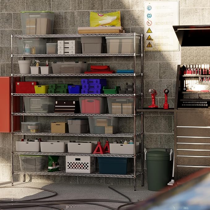 18" Deep x 72" Wide x 86" Height Wire Shelving Kit | 8-Tier | NSF Commercial Storage Rack Unit