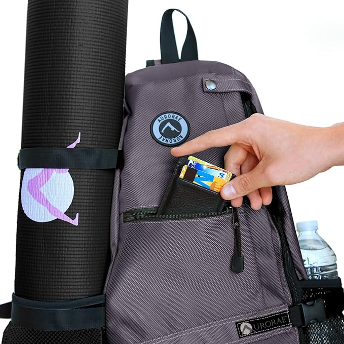 AURORAE Yoga Mat/Gym Cross-body Travel Sling Back Pack. Mat sold separately.