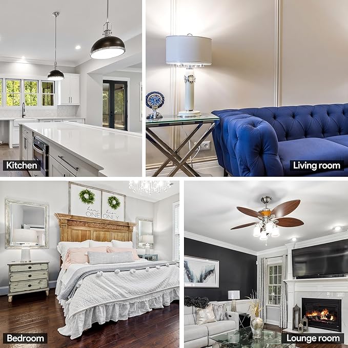 24 Pack A19 LED Light Bulb Daylight 5000K LED Bulbs, 60 Watt Equivalent, Efficient 8.5 Watt, 800 Lumens, E26 Medium Base, Non-Dimmable, ETL/UL Listed