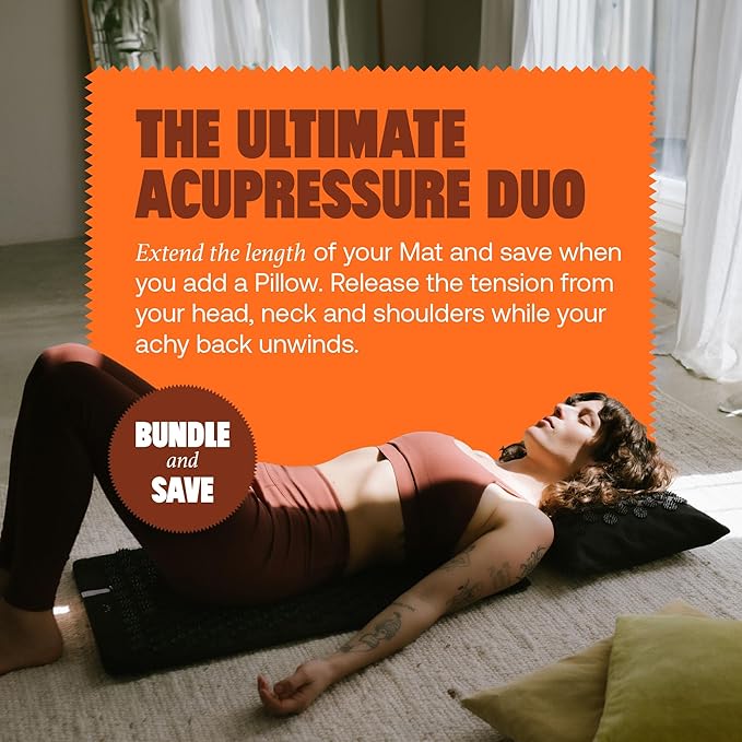 ShaktiMat Premium Acupressure Mat, Level 3 in Shakti Black, Massage Muscles, Aid Sleep & Unlock Inner Tension | Similar to Acupuncture, No Needles Required | FSA/HSA Eligible