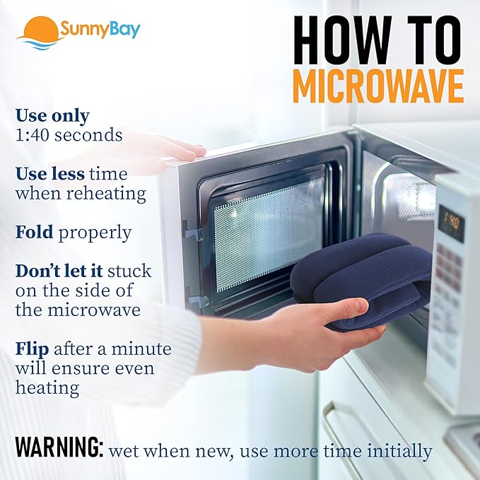 SunnyBay Microwave Heating Pad for Neck and Shoulders, Versatile Bean Bag Moist Heating Pad, Microwavable Neck Wrap, Weighted Hot or Cold Therapy, Made in USA (Purple)