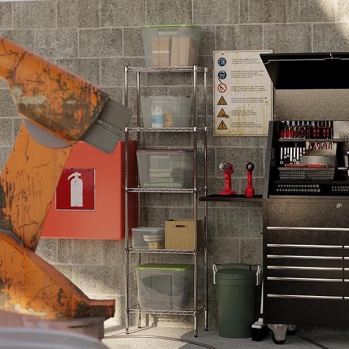 14" Deep x 24" Wide x 86" Height Wire Shelving Kit | 5-Tier | NSF Commercial Storage Rack Unit