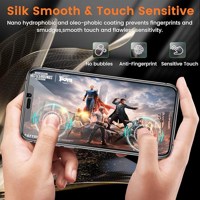 3+3 Pack Privacy Screen Protector for iPhone 11 6.1-Inch with 3 Pack Camera Lens Protector, Anti Spy Tempered Glass Film 9H Hardness Bubble Free Case Friendly