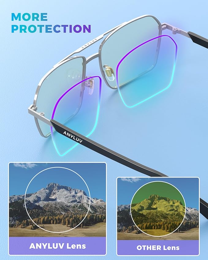 ANYLUV Blue Light Glasses Men/Women, Blue Light Blocking Glasses, Computer Screen Blocker Eyes Protection Glasses