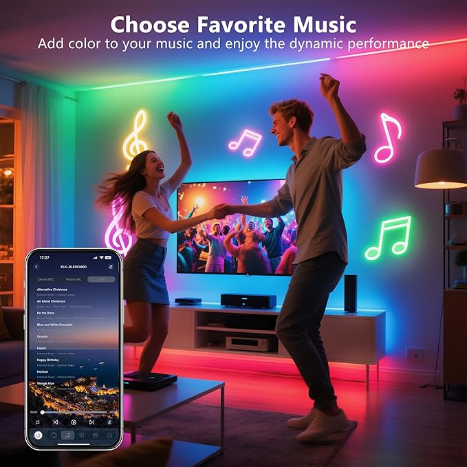 PANGTON VILLA Led Lights for TV LED Backlight,16.4FT RGB Smart LED Strip Lights for 65-75in TV, Bluetooth APP & Remote Control Music Sync & Multi-Scene Modes-USB Powered LED Lights for Bedroom/Gaming