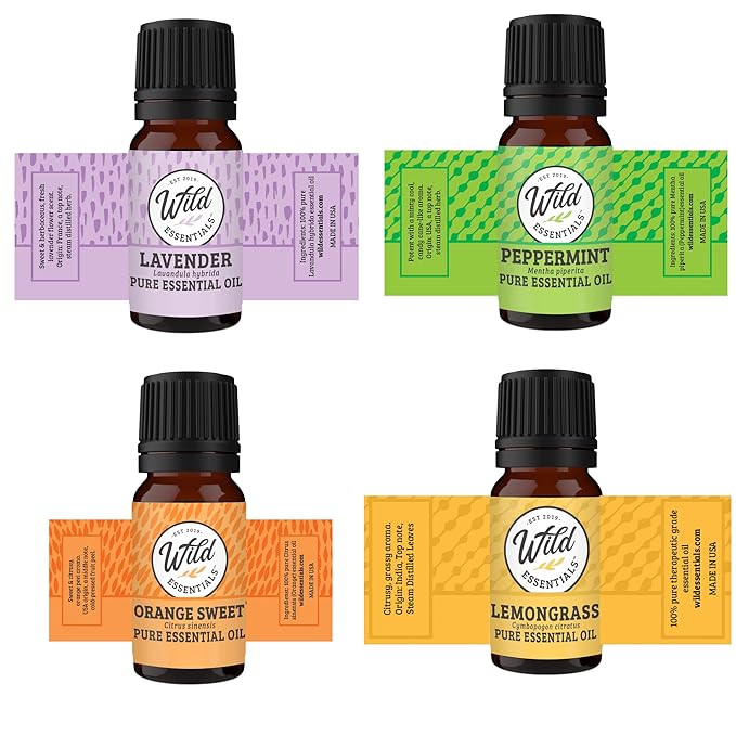 Wild Essentials Tree of Life Essential Oil Leather Wrap Bracelet Diffuser Kit, Gift Set, Lavender, Lemongrass, Peppermint, Orange Oils, 12 Pads, Customizable Color Changing Jewelry, Aromatherapy, Pink