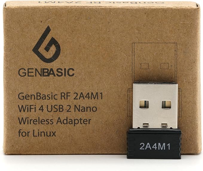 WiFi 4 USB Nano Wireless Network Dongle Adapter for Linux (Black)