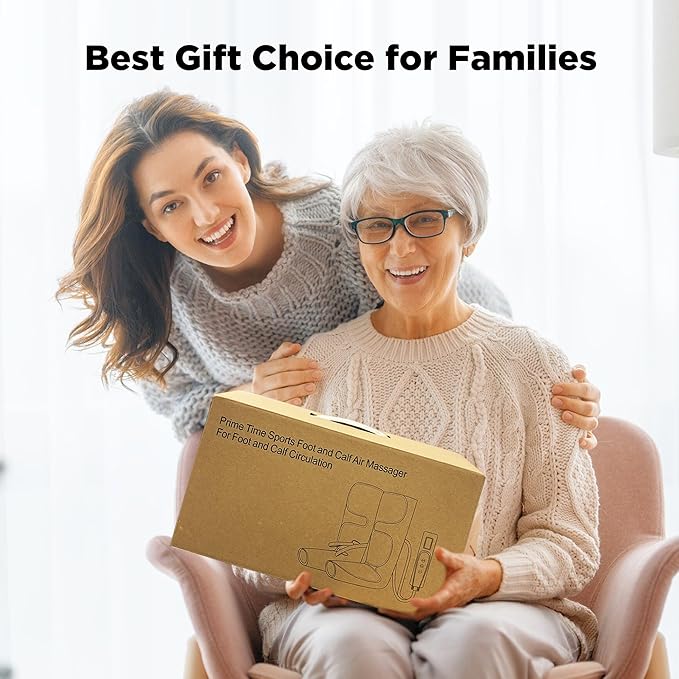 Leg and Foot Massager with Heat, Air Compression Leg Massager for Circulation with Handheld Controller 3 Intensities 2 Modes, Gifts for Family and Friends