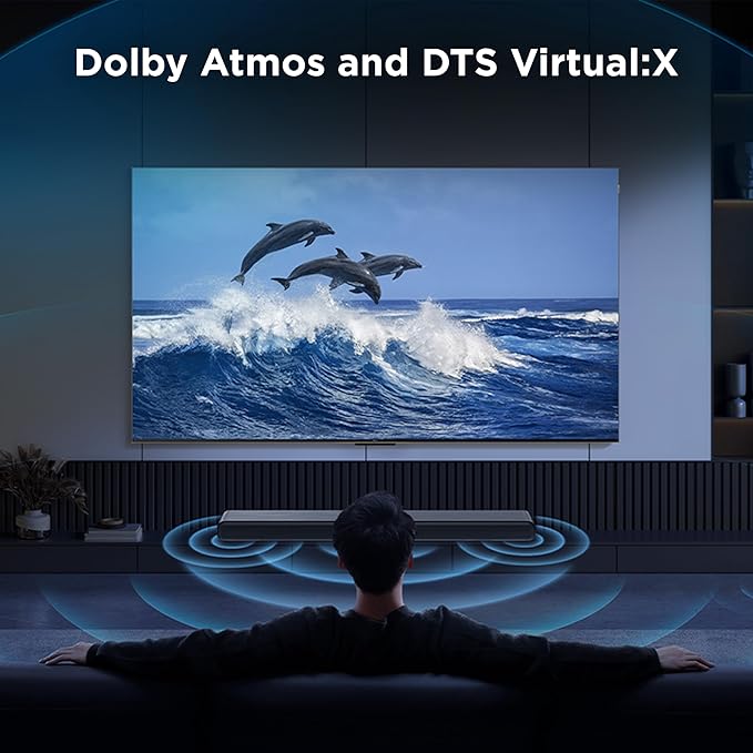 TCL S55H S Class 2.1 Channel Sound Bar with Dolby Atmos, DTS Virtual:X, Wireless Subwoofer, Bluetooth Music Streaming, and Auto Room Calibration