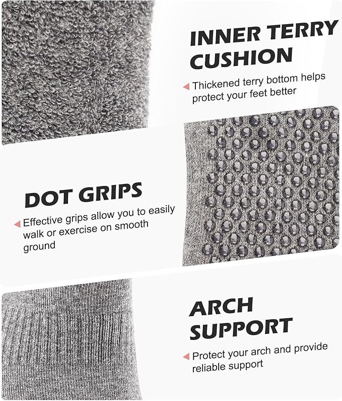 Breslatte Grip Socks Pilates Socks with Grips for Women Non Slip Grippers Womens