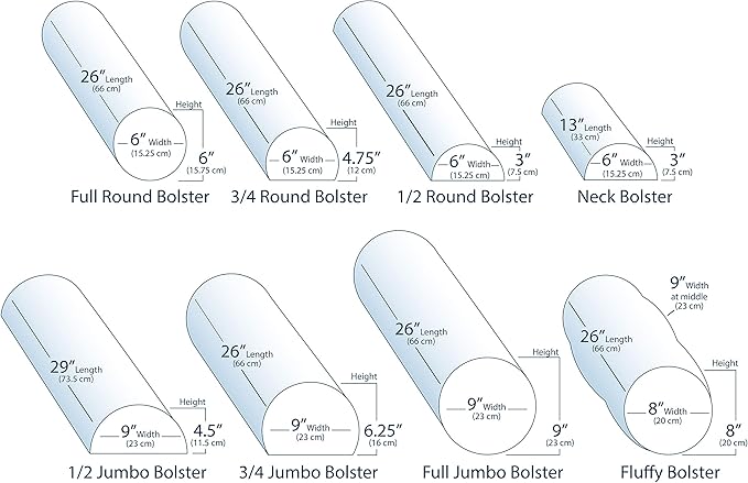 EARTHLITE Bolster Pillow Fluffy – Durable Massage Bolster, 100% PU Upholstery incl. Strap Handle/Professional Quality for Massage Tables/Back Pain Relief