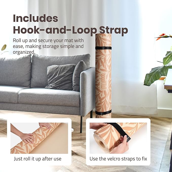 Large Yoga Mat (6'x4') – 1/4" & 1/2" Thick Exercise Mats for Home Workout, Extra Wide Workout Mats for Home Gym, Yoga, Pilates, Stretching, Floor & More