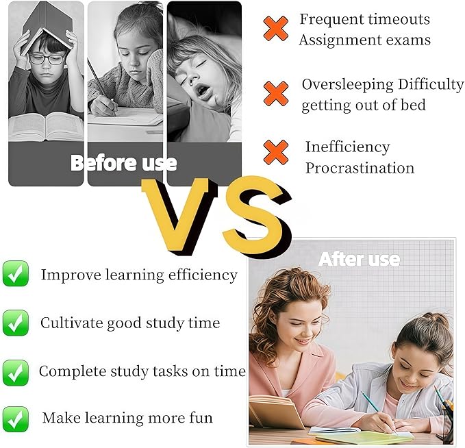 Kids Visual Timer for Kitchen,Classroom,Cooking,Learning,Bedroom,Office, 60-Minute Countdown Pomodoro Timer for Kids with Autism ADHD (Avocado Style)