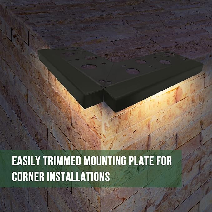 GKOLED 6.8 Inch LED Hardscape Lighting, Low Voltage Outdoor Retaining Wall Lights, Paver Lights, Light Module Replaceable Step Light, IP65 Waterproof, Die-cast Aluminum Housing Gray