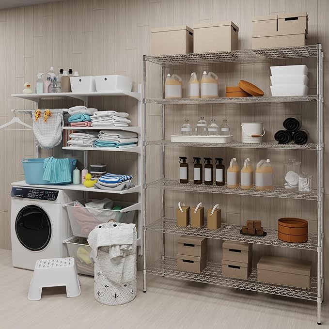 18" Deep x 60" Wide x 74" Height Wire Shelving Kit | 6-Tier | NSF Commercial Storage Rack Unit