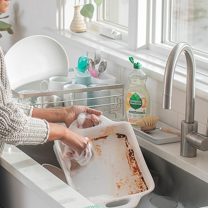 Seventh Generation Dish Liquid Soap Clementine Zest Lemongrass Pack of 6 Dishwashing Soap Liquid Soap 19 oz