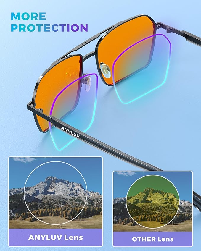 ANYLUV Blue Light Glasses Men/Women, Blue Light Blocking Glasses, Computer Screen Blocker Eyes Protection Glasses