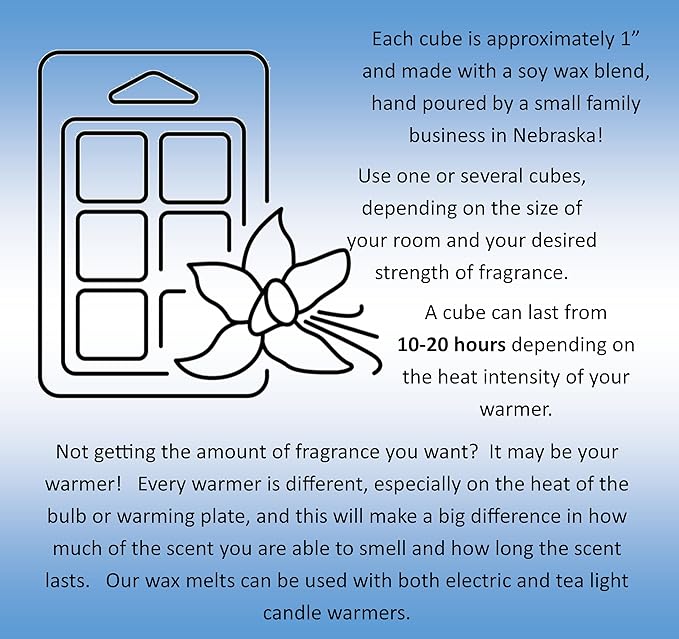 Variety Pack Soy Wickless Candle Scented Wax Melts - Wax Cubes for Scented Wax Warmer. Incense Herbal Pack - Lavender, Sandalwood, Patchouli, Nag Champa & More. Made in The USA