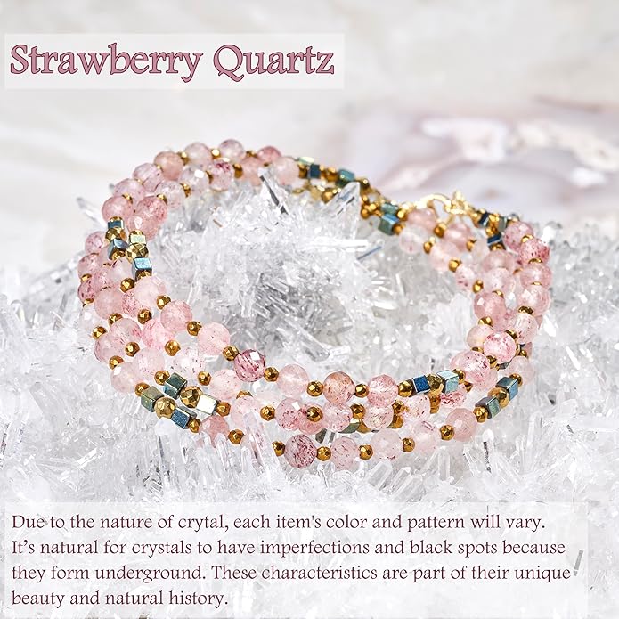 Crystal Beaded Bracelets, Chakra 4mm Natural Stone Beads Bracelets, Gemstone Spiritual Jewelry Gifts for Women