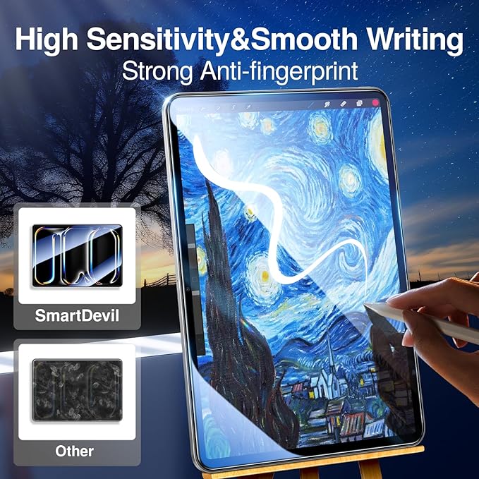 SMARTDEVIL Screen Protector for iPad Pro 11 inch (2025/2024/2022/2021/2020/2018, M5/M4/M2/M1) with Easy Installation Frame, 9H Clear Tempered Glass Film, Anti-Shatter, 2 Pack