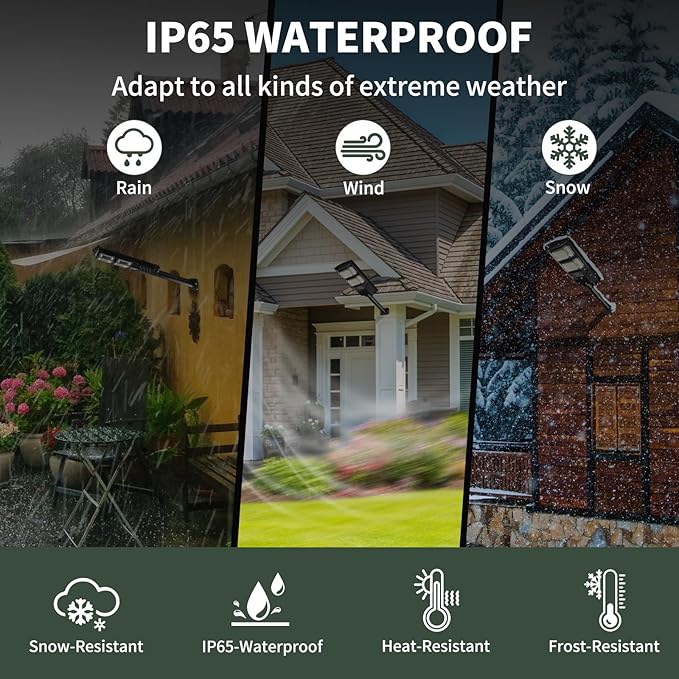 Solar Street Lights Outdoor Waterproof: 2 Pack LED Solar Dusk to Dawn Flood Light Outside 10000 Lumen Solar Powered Security Exterior Wall Mount Lamp Motion Sensor Remote Control for Yard Parking