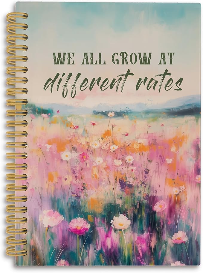 Mental Health Spiral Notebook, Therapy Office Psychology Supplies, Inspirational Journal, We All Grow at Different Rates Motivational Notebooks for School Work,5.5x8.3 Inch