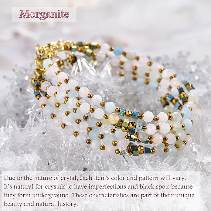 Crystal Beaded Bracelets, Chakra 4mm Natural Stone Beads Bracelets, Gemstone Spiritual Jewelry Gifts for Women