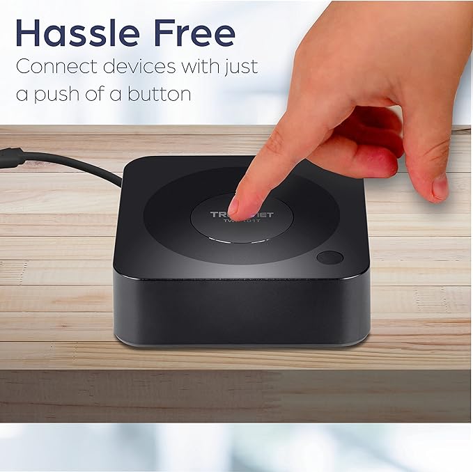 TRENDnet 4K Wireless Presenter Kit with Audio Support, TWP-100R1K, 5.1 Audio Support Over HDMI, 4K Resolution, Compatible with Windows and Mac, Works with Android and iOS Devices, Black