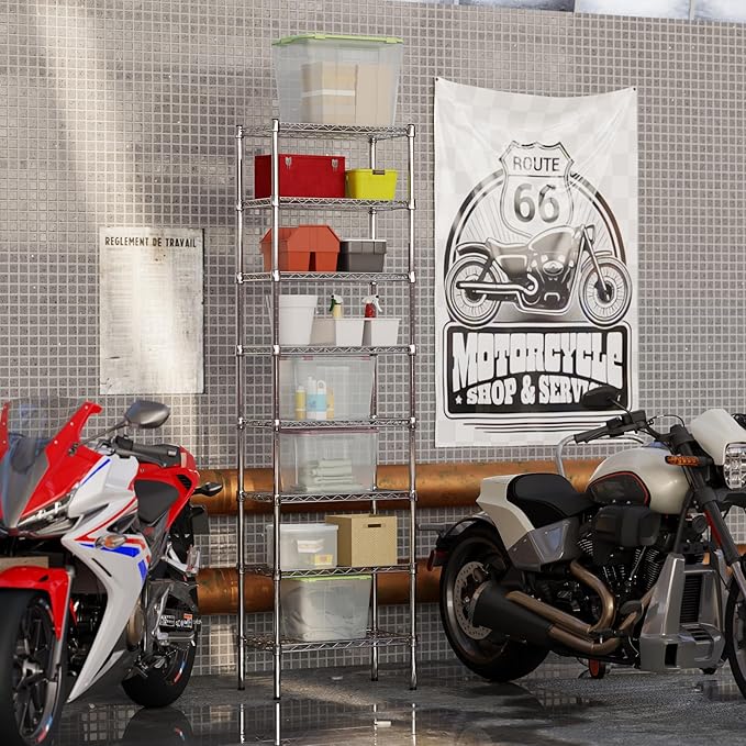 14" Deep x 24" Wide x 86" Height Wire Shelving Kit | 8-Tier | NSF Commercial Storage Rack Unit