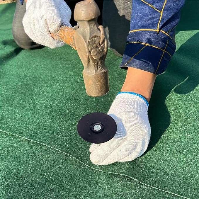 Garden Stakes with Gasket Spiral, 6in Galvanized Steel Turf Nails Garden Weed Barrier Stakes Staples for Fixing Landscape Fabric, Landscape Edging, Artificial Grass, Floor Mats, Etc. (20 PC)