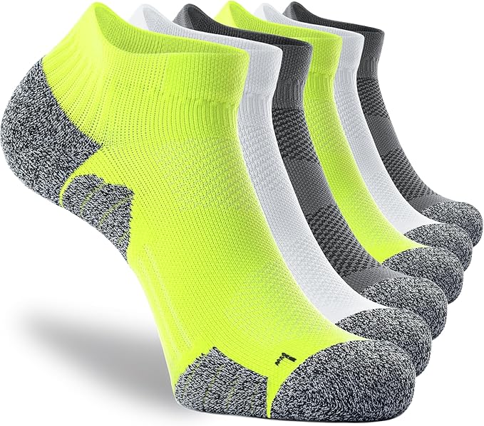 CWVLC Unisex Cushioned Compression Athletic Ankle Socks Multipack