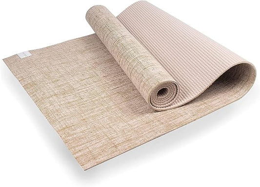 Myga Jute Yoga Mat, High Performance Vegan Floor Exercise Mat, Eco Friendly Biodegradable Yoga Mat with PVC Backing,72" x 24", 0.2" Thickness