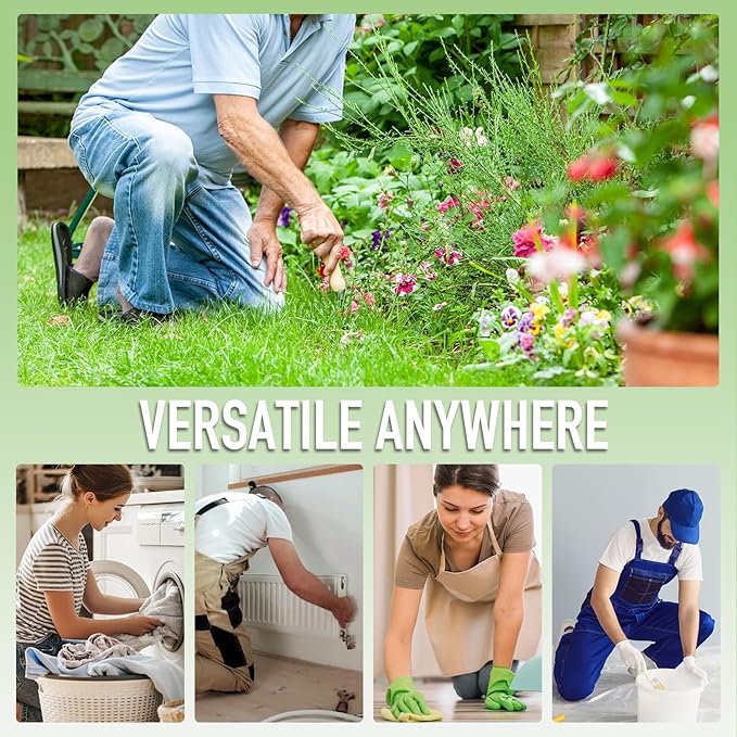 Garden Kneeler and Seat Heavy Duty with 10.2” Wider Soft Pad, Portable Folding Stool for Gardening with Extra Hand Pruner, Sturdy Garden Kneeling Bench for Senior Help Stand, Green