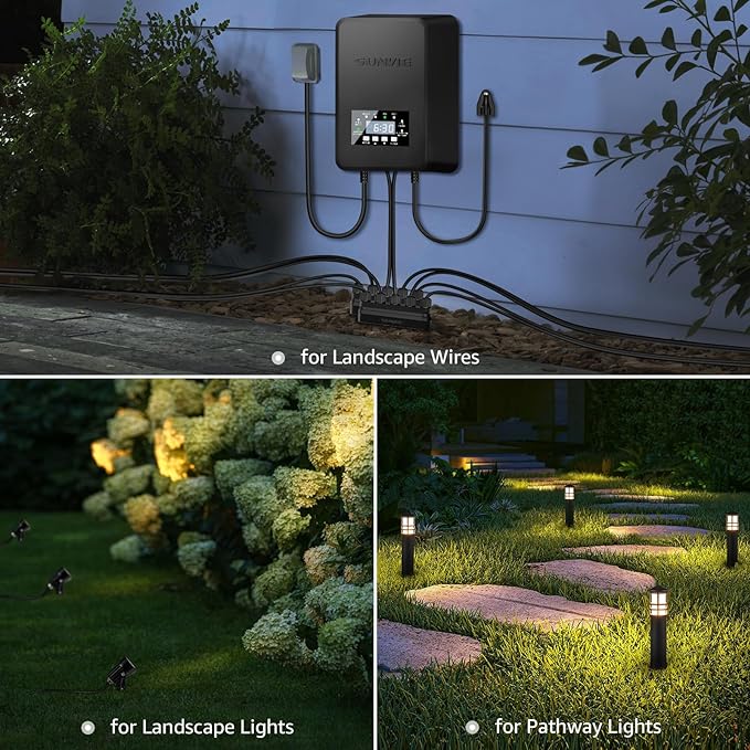 SUNVIE Low Voltage Wire Connector 5-Way Landscape Lighting Wire Connectors Fastlock3 12-20 Gauge Landscape Wire Junction Hub Connector for Landscape Lights Pathway Lights Low Voltage Cable, 2 Pack