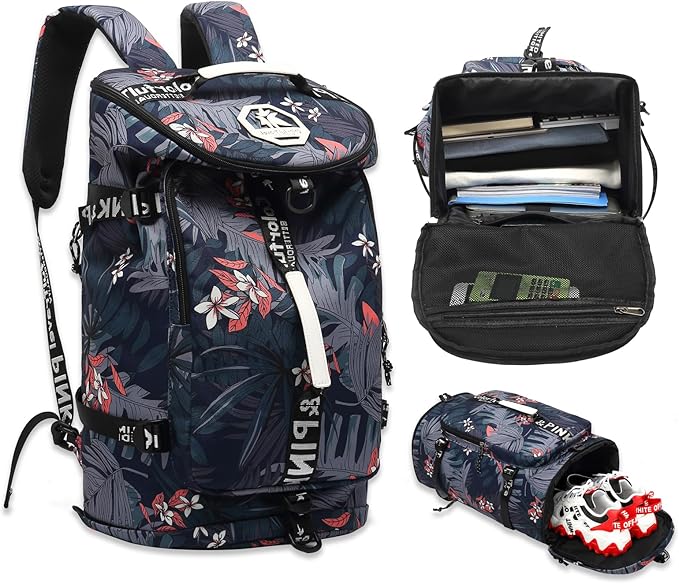 gym duffel bag backpack wrestling bag with shoe compartment 4 kinds of back method waterproof sports walking laptop