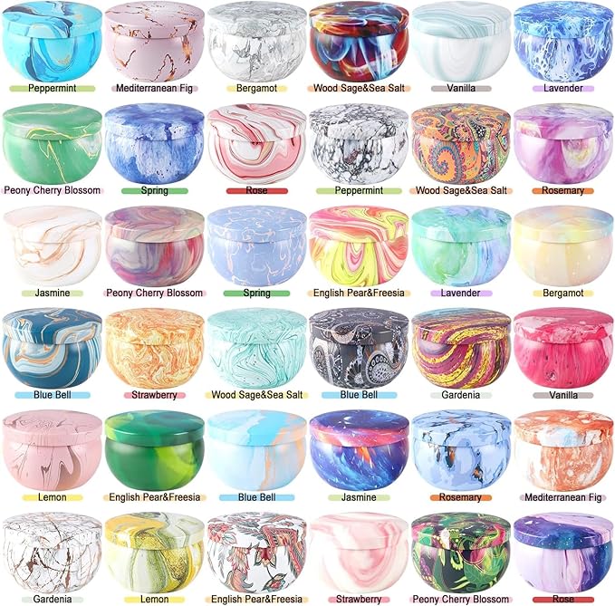 36 Packs Scented Candles Gift Set, Fragrances Candle for Women, 2.5 OZ Portable Jar Candle for for Spa, Yoga, Bath, Aromatherapy, Stress Relief