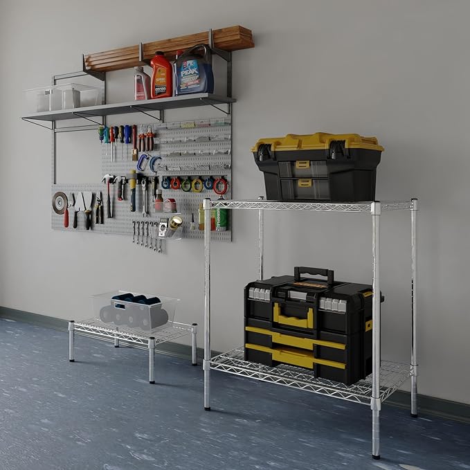 18" Deep x 30" Wide x 34" Height Wire Shelving Kit | 2-Tier | NSF Commercial Storage Rack Unit