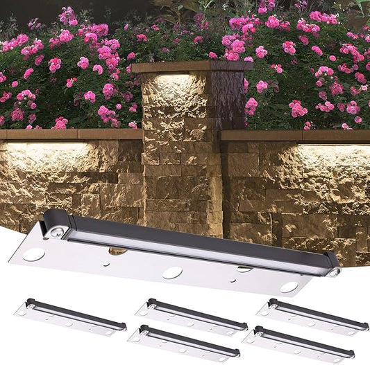 LED Hardscape Light, Paver Wall Light 13 Inch, 3W 12V Low Voltage Garden Pathway Deck Step Lamp, Warm White 2700K, Outdoor IP65 Waterproof 6 Pack